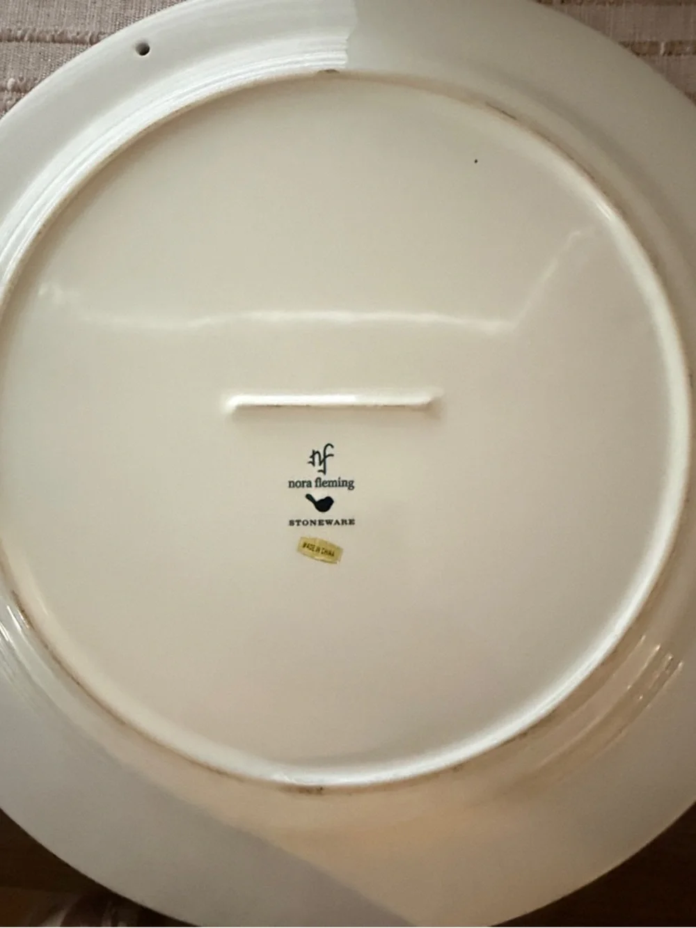 RETIRED Nora Fleming Pearl Dot 15” Round Platter - Picture 3 of 4